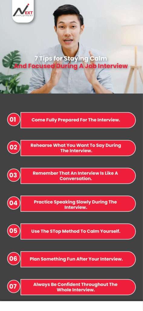 Tips To Stay Calm And Focus During A Job Interview